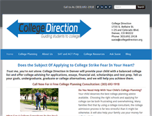 Tablet Screenshot of collegedirection.org